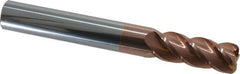 Accupro - 3/4", 4 Flute, Single End, Solid Carbide, 1/8" Corner Radius End Mill - 6" OAL, 40° Helix, Right Hand Flute, 2" LOC, Right Hand Cut - Eagle Tool & Supply