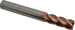 Accupro - 3/4", 4 Flute, Single End, Solid Carbide, 0.02" Corner Radius End Mill - 6" OAL, 40° Helix, Right Hand Flute, 2" LOC, Right Hand Cut - Eagle Tool & Supply