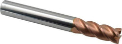 Accupro - 3/4", 4 Flute, Single End, Solid Carbide, 0.03" Corner Radius End Mill - 6" OAL, 40° Helix, Right Hand Flute, 2" LOC, Right Hand Cut - Eagle Tool & Supply