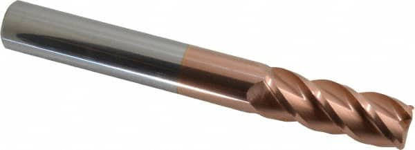 Accupro - 3/4" Diam 4 Flute Solid Carbide 0.09" Corner Radius End Mill - Eagle Tool & Supply