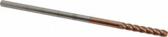 Accupro - 1/4", 4 Flute, Single End, Solid Carbide, 0.06" Corner Radius End Mill - 6" OAL, 40° Helix, Right Hand Flute, 1-1/2" LOC, Right Hand Cut - Eagle Tool & Supply