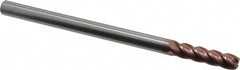 Accupro - 3/8" Diam 4 Flute Solid Carbide 0.09" Corner Radius End Mill - Eagle Tool & Supply