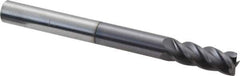 Accupro - 3/8", 4 Flute, Single End, Solid Carbide, 0.015" Corner Radius End Mill - 4" OAL, 40° Helix, Right Hand Flute, 1" LOC, Right Hand Cut - Eagle Tool & Supply