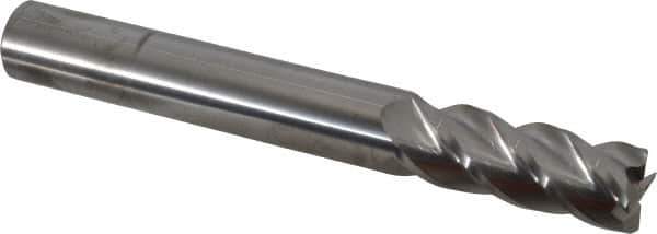 Accupro - 3/4", 4 Flute, Single End, Solid Carbide, 0.02" Corner Radius End Mill - 6" OAL, 40° Helix, Right Hand Flute, 2" LOC, Right Hand Cut - Eagle Tool & Supply