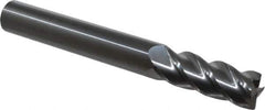Accupro - 3/4", 4 Flute, Single End, Solid Carbide, 0.03" Corner Radius End Mill - 6" OAL, 40° Helix, Right Hand Flute, 2" LOC, Right Hand Cut - Eagle Tool & Supply