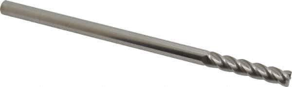 Accupro - 5/16", 4 Flute, Single End, Solid Carbide, 0.03" Corner Radius End Mill - 6" OAL, 40° Helix, Right Hand Flute, 1-1/2" LOC, Right Hand Cut - Eagle Tool & Supply