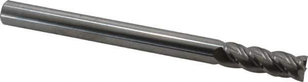 Accupro - 1/2", 4 Flute, Single End, Solid Carbide, 0.01" Corner Radius End Mill - 6" OAL, 40° Helix, Right Hand Flute, 1-1/2" LOC, Right Hand Cut - Eagle Tool & Supply