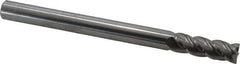 Accupro - 1/2", 4 Flute, Single End, Solid Carbide, 0.01" Corner Radius End Mill - 6" OAL, 40° Helix, Right Hand Flute, 1-1/2" LOC, Right Hand Cut - Eagle Tool & Supply
