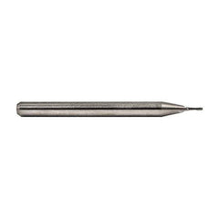 M.A. Ford - 1.4mm, 2.8mm LOC, 3mm Shank Diam, 38mm OAL, 2 Flute, Solid Carbide Square End Mill - Single End, Uncoated, 30° Helix, Centercutting, Right Hand Cut, Right Hand Flute, Series 164 - Eagle Tool & Supply