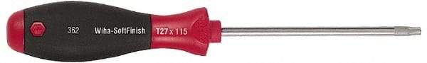 Wiha - T6 Torx Driver - 2.4" Blade Length, Ergonomic Handle - Eagle Tool & Supply