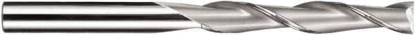 SGS - 25mm, 75mm LOC, 25mm Shank Diam, 150mm OAL, 2 Flute, Solid Carbide Square End Mill - Single End, TiN Finish, Spiral Flute, 30° Helix, Centercutting, Right Hand Cut, Right Hand Flute, Series 3XLM - Eagle Tool & Supply