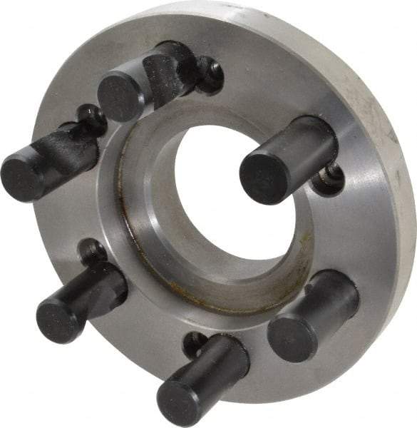 BTC - Adapter Back Plate for 10" Diam Self Centering Lathe Chucks - D1-6 Mount, 2.835" Through Hole Diam - Eagle Tool & Supply