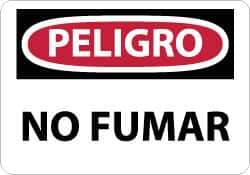 NMC - "Peligro - No Fumar", 10" Long x 14" Wide, Aluminum Safety Sign - Rectangle, 0.04" Thick, Use for Smoking Regulations - Eagle Tool & Supply