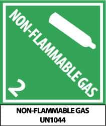 NMC - Non-Flammable - Gas 2 - Non-Flammable Gas - Un1044 Shipping Label - 4-3/4" High x 4" Wide - Eagle Tool & Supply