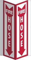 NMC - Fire Hose, Acrylic Fire Sign - 8-3/4" Wide x 16" High - Eagle Tool & Supply