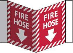 NMC - Fire Hose, Acrylic Fire Sign - 8-3/4" Wide x 5-3/4" High - Eagle Tool & Supply