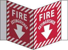 NMC - Fire Extinguisher, Acrylic Fire Sign - 8-3/4" Wide x 5-3/4" High - Eagle Tool & Supply