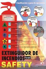 NMC - 18" Wide x 24" High Fire Extinguishers Information Poster - Spanish - Eagle Tool & Supply