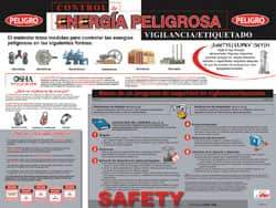 NMC - 24" Wide x 18" High Laminated Paper Lockout Information Poster - Spanish - Eagle Tool & Supply