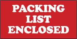 NMC - Packing List Enclosed Shipping Label - 1-3/8" High x 3" Wide - Eagle Tool & Supply