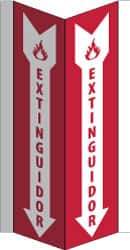 NMC - Extinguidor, Acrylic Fire Sign - 8-3/4" Wide x 16" High, Spanish - Eagle Tool & Supply