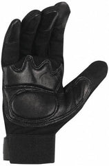 MCR Safety - Size XL (10) Grain Synthetic Leather General Protection Work Gloves - For General Purpose, Uncoated, Hook & Loop Cuff, Full Fingered, Black, Paired - Eagle Tool & Supply