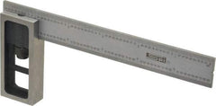 SPI - 6 Inch Long, 16R Double Square - 1/100, 1/64, 1/50 and 1/32 Inch Graduation, Hardened Steel - Eagle Tool & Supply