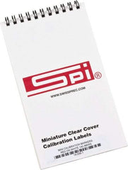 SPI - Calibration Label - Legend: Calibration, English, Red, 1" Long x 5/8" High, No Coating - Eagle Tool & Supply