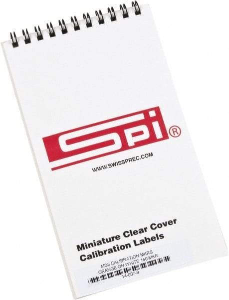 SPI - Calibration Label - Legend: Calibration, English, Orange, 1" Long x 5/8" High, No Coating - Eagle Tool & Supply