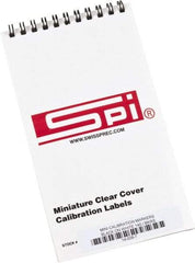 SPI - Calibration Label - Legend: Calibration, English, Black, 1" Long x 5/8" High, No Coating - Eagle Tool & Supply