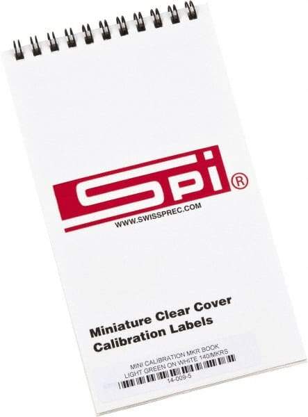 SPI - Calibration Label - Legend: Calibration, English, Light Green, 1" Long x 5/8" High, No Coating - Eagle Tool & Supply