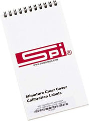 SPI - Calibration Label - Legend: Calibration, English, Light Green, 1" Long x 5/8" High, No Coating - Eagle Tool & Supply