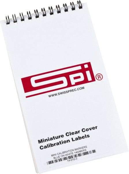 SPI - Calibration Label - Legend: Calibration, English, Blue, 1" Long x 5/8" High, No Coating - Eagle Tool & Supply