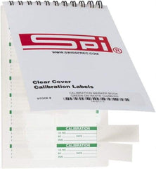 SPI - Calibration Label - Legend: Calibration, English, Green & White, 1-3/4" Long x 5/8" High, No Coating - Eagle Tool & Supply