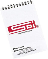 SPI - Calibration Label - Legend: Calibration, English, Red & White, 1-3/4" Long x 5/8" High, No Coating - Eagle Tool & Supply