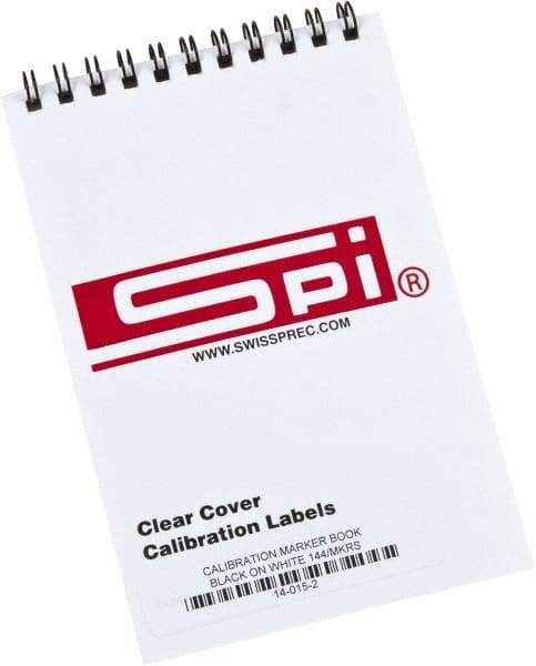 SPI - Calibration Label - Legend: Calibration, English, Black & White, 1-3/4" Long x 5/8" High, No Coating - Eagle Tool & Supply