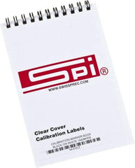 SPI - Calibration Label - Legend: Calibration, English, Black & White, 1-3/4" Long x 5/8" High, No Coating - Eagle Tool & Supply