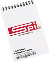 SPI - Calibration Label - Legend: Calibration, English, Light Green & White, 1-3/4" Long x 5/8" High, No Coating - Eagle Tool & Supply