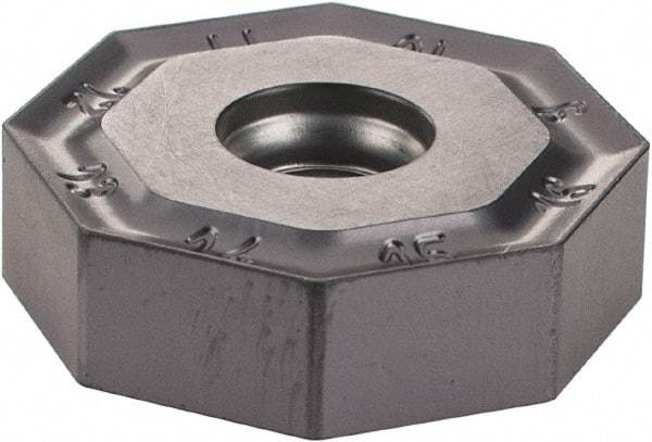Iscar - ONMU080608 MM Grade IC908 Carbide Milling Insert - TiAlN Finish, 0.2362" Thick, 0.7953" Inscribed Circle, 0.8mm Corner Radius - Eagle Tool & Supply