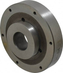 Buck Chuck Company - Adapter Back Plate for 6" Diam Self Centering Lathe Chucks - D1-4 Mount, 1-1/2" Through Hole Diam, 3.109mm ID, 5.88" OD, 1.166" Flange Height, Steel - Eagle Tool & Supply