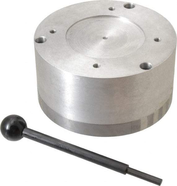 Suburban Tool - Standard Pole Round Permanent Magnetic Rotary Chuck - 5-1/2" Wide x 3" High, Ceramic - Eagle Tool & Supply