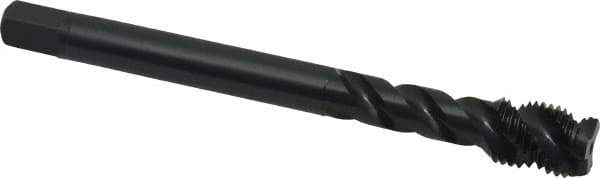 OSG - 7/16-20 UNF 3 Flute 2B Modified Bottoming Spiral Flute Tap - Vanadium High Speed Steel, Oxide Finish, 100mm OAL, Right Hand Flute, Right Hand Thread - Eagle Tool & Supply