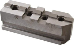 Bison - 20" Max Chuck Diam Compatibility, Steel Tongue & Groove Hard Lathe Master Jaws - 3/4" Groove Width, 2.0472" Wide x 6.6142" Long x 2.3228" High - Eagle Tool & Supply