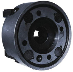 Bison - 4 Jaws, 32" Diam, Independent Manual Lathe Chuck - Plain Back Mount Spindle, Reversible, 300 Max RPM, 7-7/8" Through Hole Diam, Cast Iron - Eagle Tool & Supply