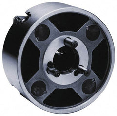 Bison - 4 Jaws, 10" Diam, Independent Manual Lathe Chuck - D1-4 Mount Spindle, Reversible, 2.3622" Through Hole Diam, Cast Iron - Eagle Tool & Supply
