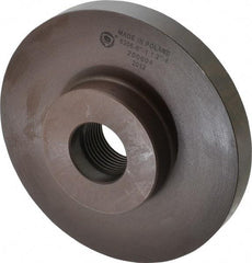 Bison - Adapter Back Plate for 6" Diam Self Centering Lathe Chucks - 1-1/2 - 8 Mount, 1-1/2" Through Hole Diam, 3.189mm ID, 6.535" OD, 0.787" Flange Height, Cast Iron - Eagle Tool & Supply