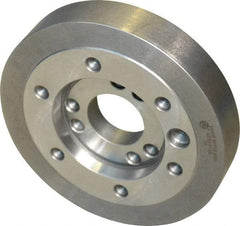 Bison - Adapter Back Plate for 8" Diam Independent & Self Centering Lathe Chucks - A1/A2-6 Mount, 2.17" Through Hole Diam, 4.19mm ID, 7.99" OD, 1.3" Flange Height - Eagle Tool & Supply