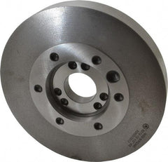 Bison - Adapter Back Plate for 10" Diam Independent & Self Centering Lathe Chucks - A1/A2-6 Mount, 3.17" Through Hole Diam, 4.19mm ID, 9.96" OD, 1.3" Flange Height - Eagle Tool & Supply