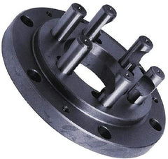 Buck Chuck Company - Adapter Back Plate for 8" Diam Self Centering Lathe Chucks - D1-6 Mount, 2-1/2" Through Hole Diam, 4.73mm ID, 8.13" OD, 1.412" Flange Height, Steel - Eagle Tool & Supply