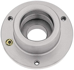 Bison - Adapter Back Plate for 15-3/4" Diam Self Centering Lathe Chucks - L-2 Mount, 5-1/4" Through Hole Diam, 6-3/4" ID, 11-3/4" OD, 0.87" Flange Height, Steel - Eagle Tool & Supply